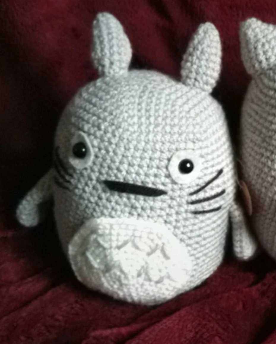 Totoro na szydełku, zabawka, maskotka, rękodzieło, handmade