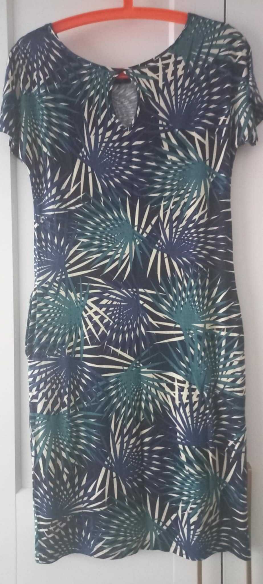 Sukienka letnia Grey Wolf granatowo-zielona roz. S