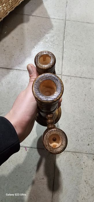 Підсвічник дерев'яний трійка