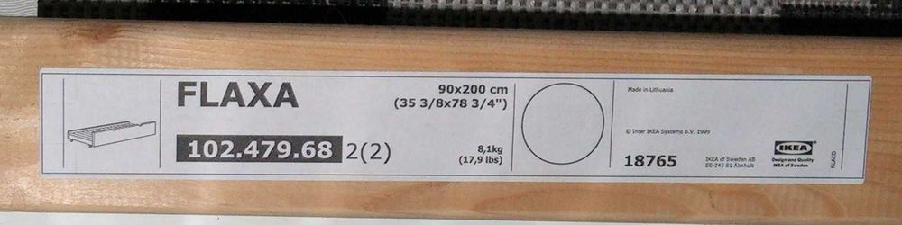Podwójne łóżko IKEA FLAXA