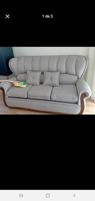 Sofá cama e poltrona