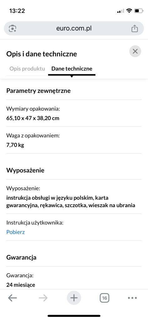 Parownica Philips ComfortTouch GC557/30 2000W 40g/min