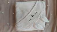 Ręcznik z kapturkiem hm 80x80 różowy