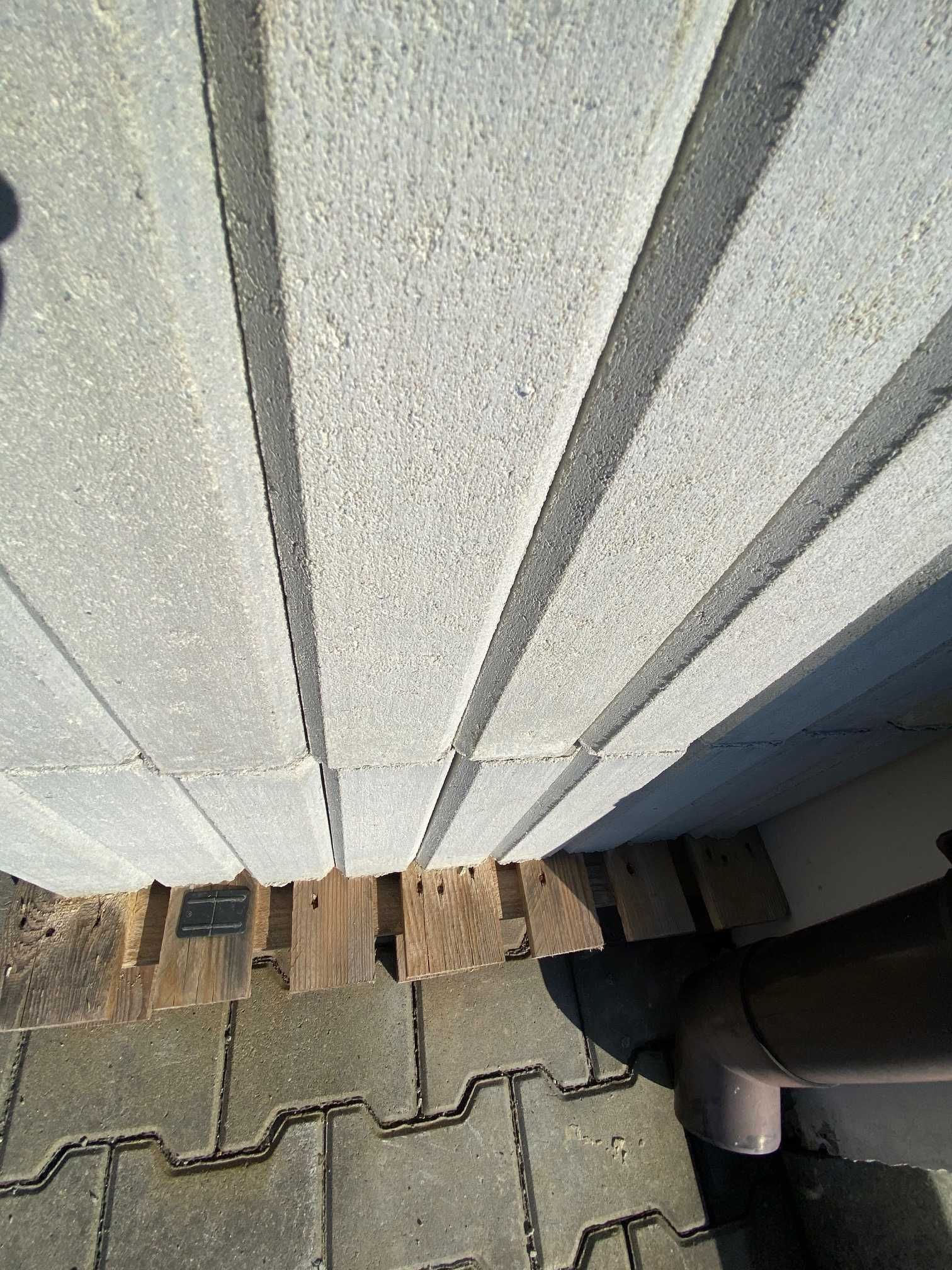 Palisada betonowa 100cm ZBROJONA tarasowa murek PRODUCENT biała