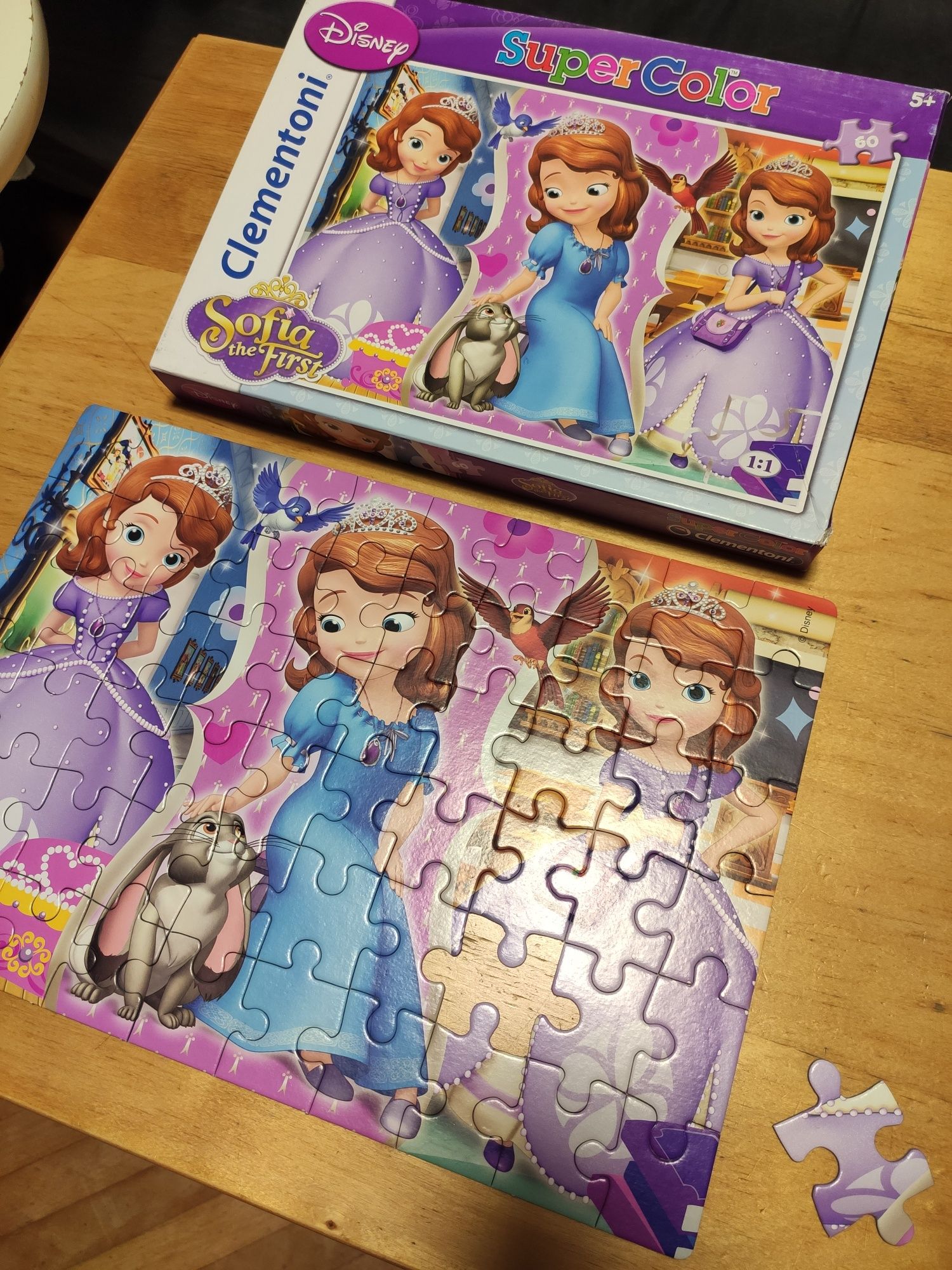 Puzzle Disney Sofia the first, jej wysokość Zosia, clamentoni 60 el.