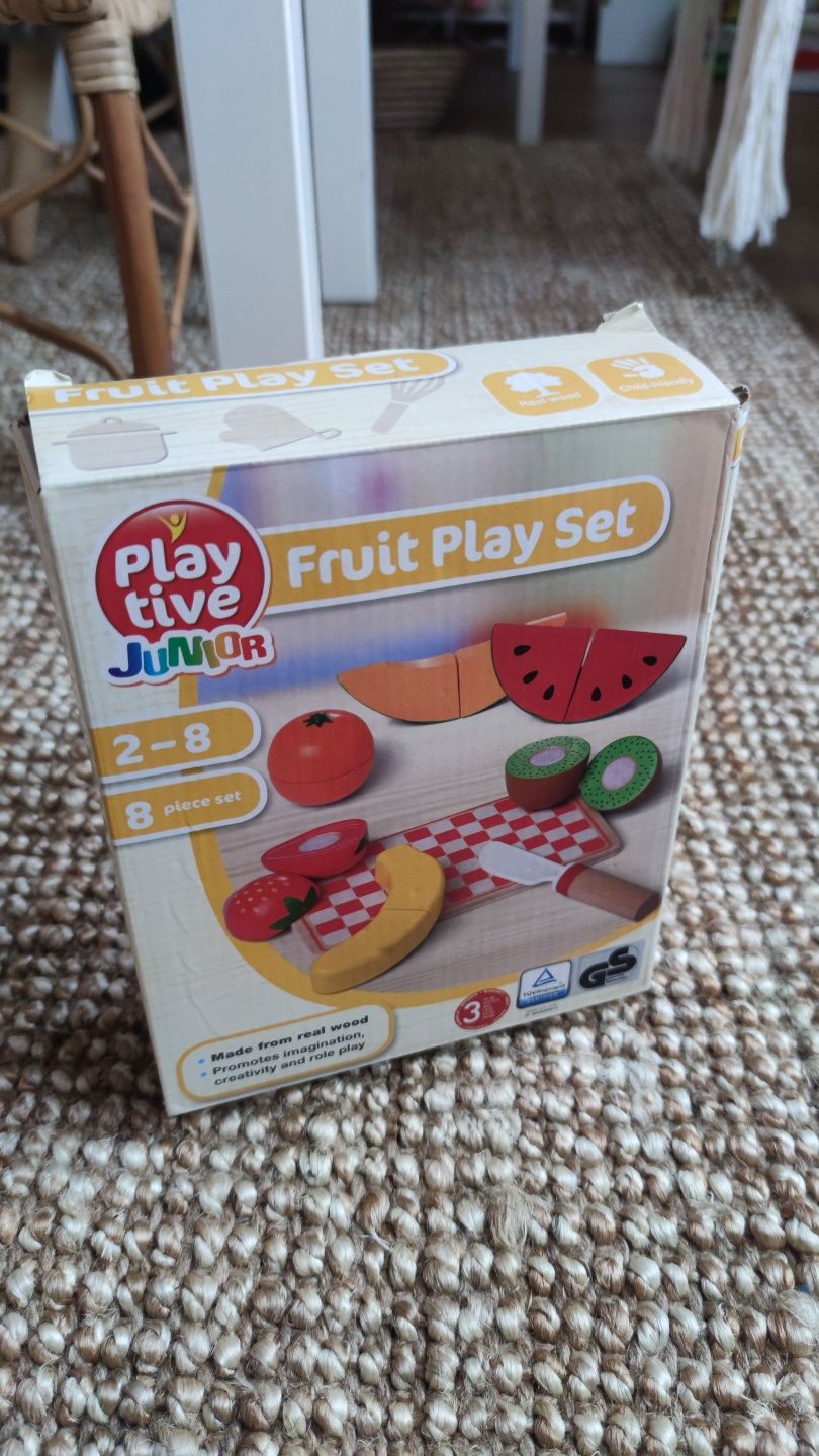 Owoce do krojenia drewniane Montessori
