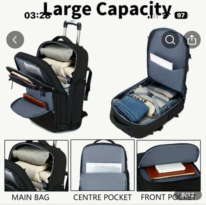 Plecak na kolkach podroz