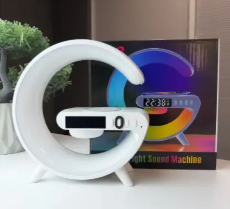 Акумуляторний нічник RGB з Bluetooth колонкою радіо будил. док станция