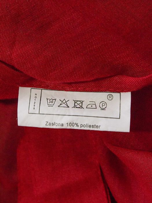 Czerwona zasłona 135x260 cm