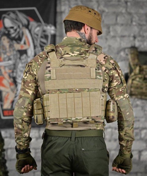 Плитоноска посилена Attack Statix Cordura 1000 MOLLE мультикам