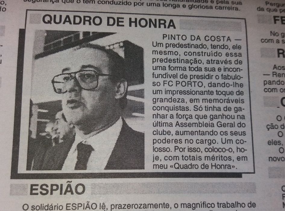 "Nada nos assusta"-28-07-93-Pinto da Costa