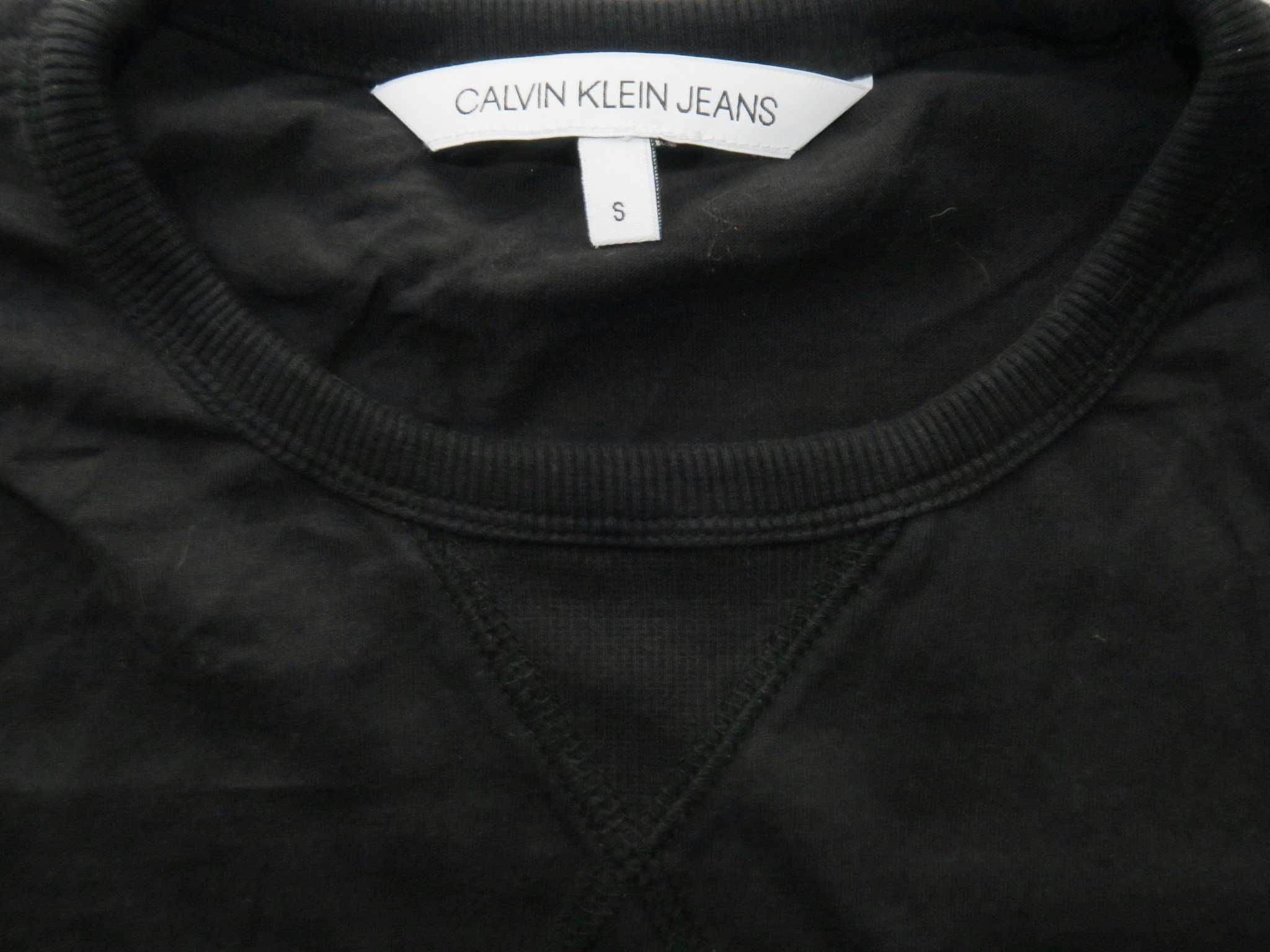 Calvin Klein longsleeve cienka bluza z patką S