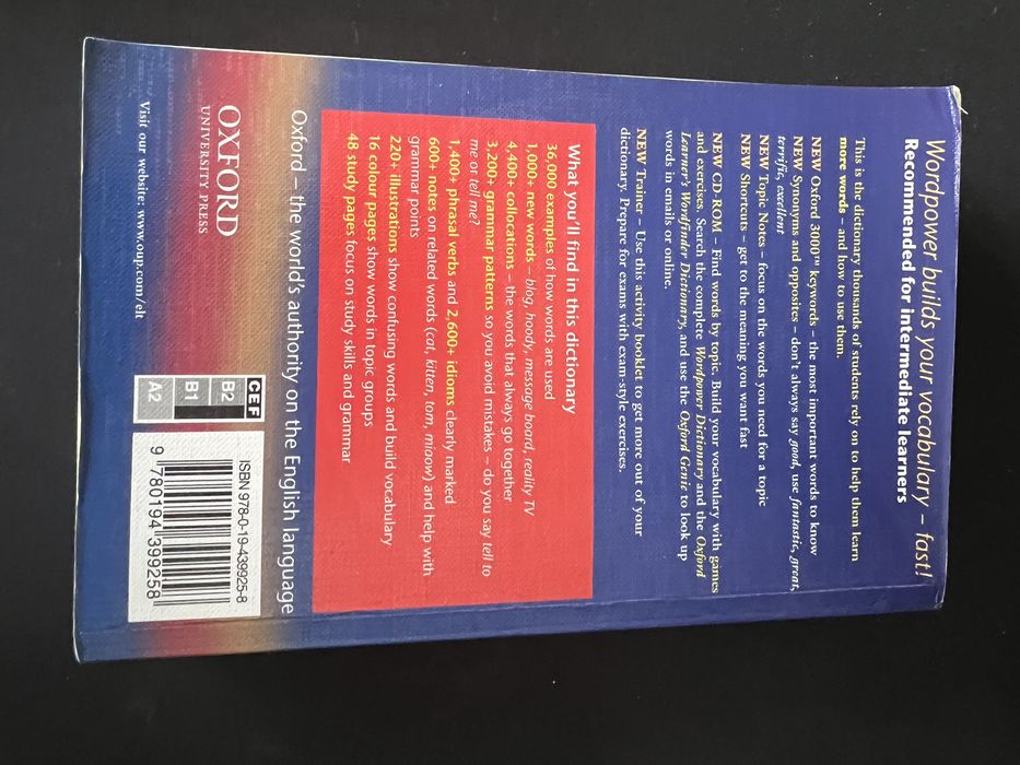 Oxford Wordpower Dictionary inglês