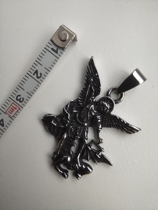 Новий кулон нержавіюча сталь ангел правосуддя терези диявол 4 см