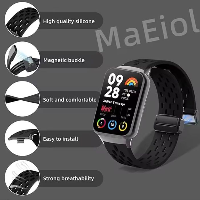 Pack 2 pulseiras + 3 peliculas hidrogel Xiaomi Mi band 9 Pro - NOVO