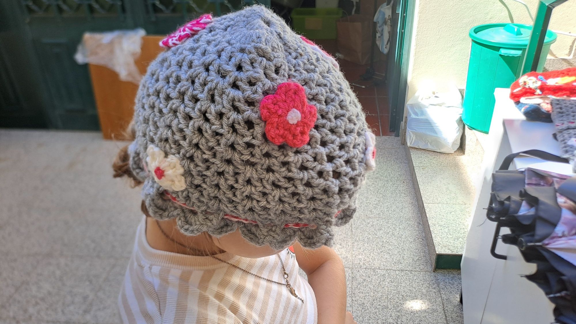 Conj gorro, mala e cachecol
