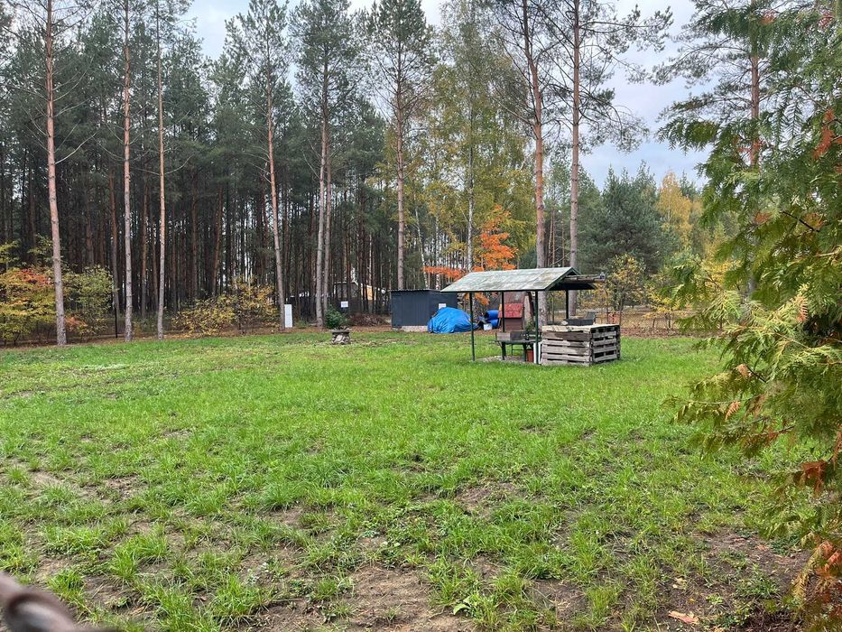 Działka budowlana z MPZP ogrodzona, prąd, studnia