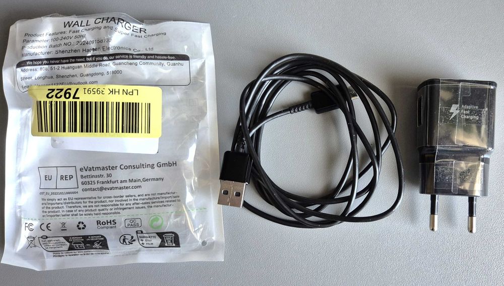 Powesky ładowarka + kabel USB C do telefonu Samsung o dł. 1,5 m S21
