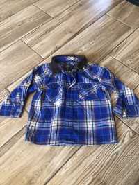 Koszula krata H&M chłopięca niebieska dziecko niemowle moda