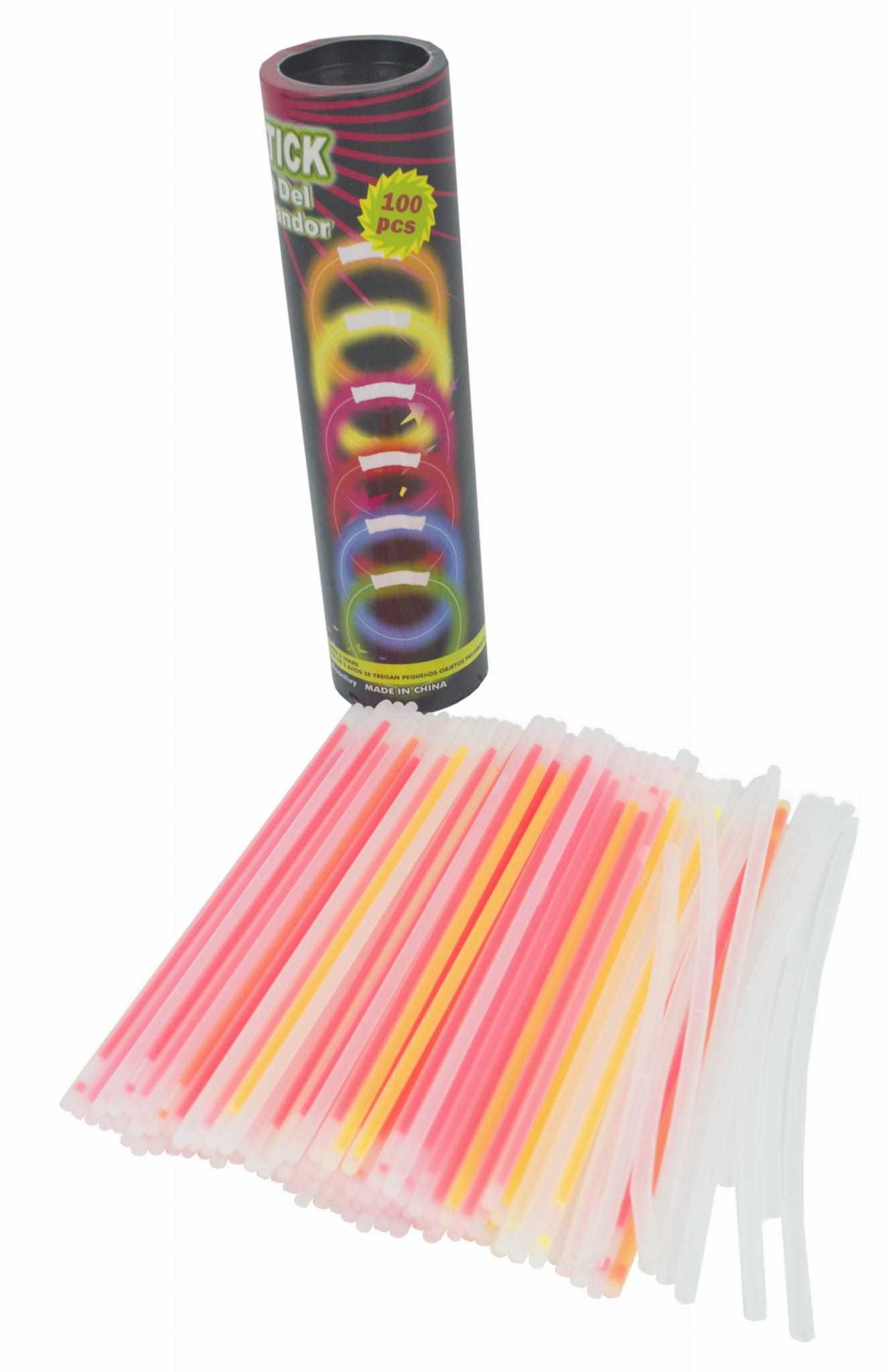 LT431 NOWE BRANSOLETKI opaski fluorescencyjne świecące 100szt patyki