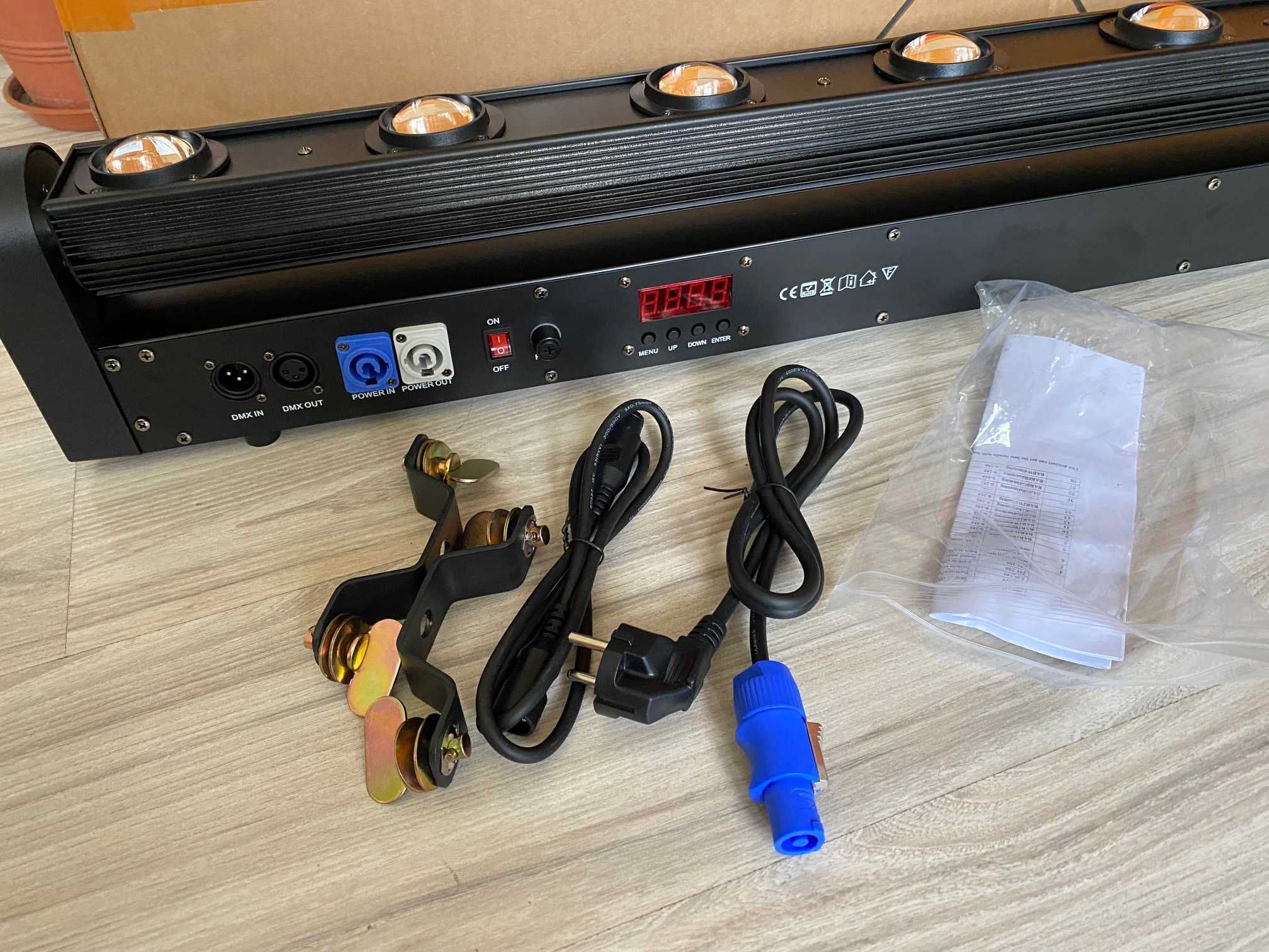LED Bar 8x12W RBW 4in1 Beam Moving Head -2 sztuki ruchomych belek