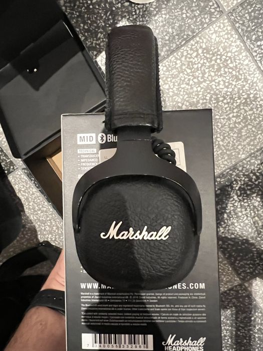 Słuchawki marshall z pudelkiem