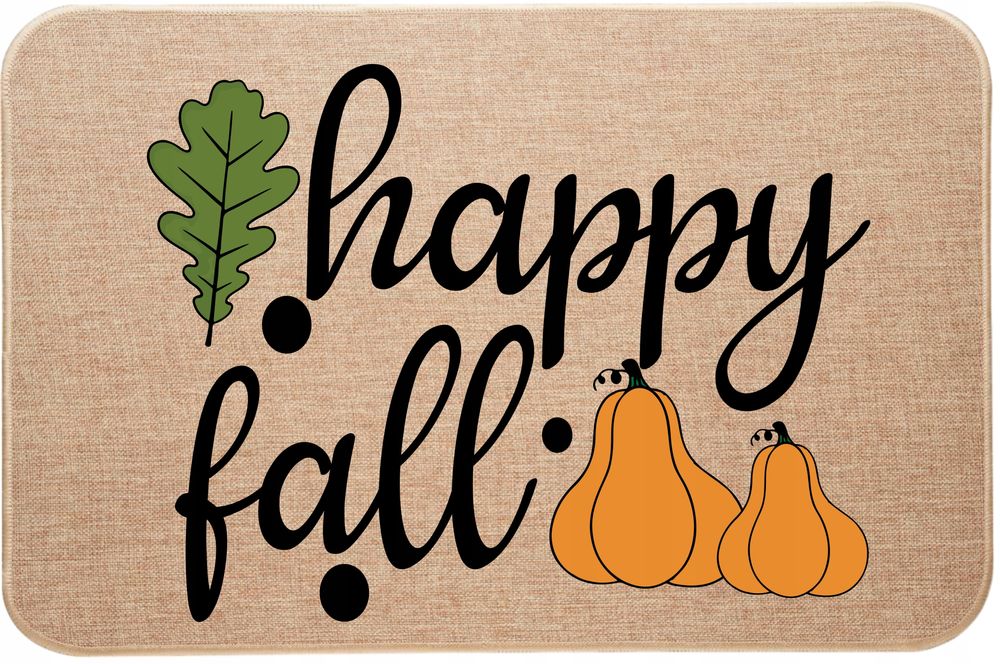 Wycieraczka z lnu Jesień Halloween Happy fall Wesołej jesieni