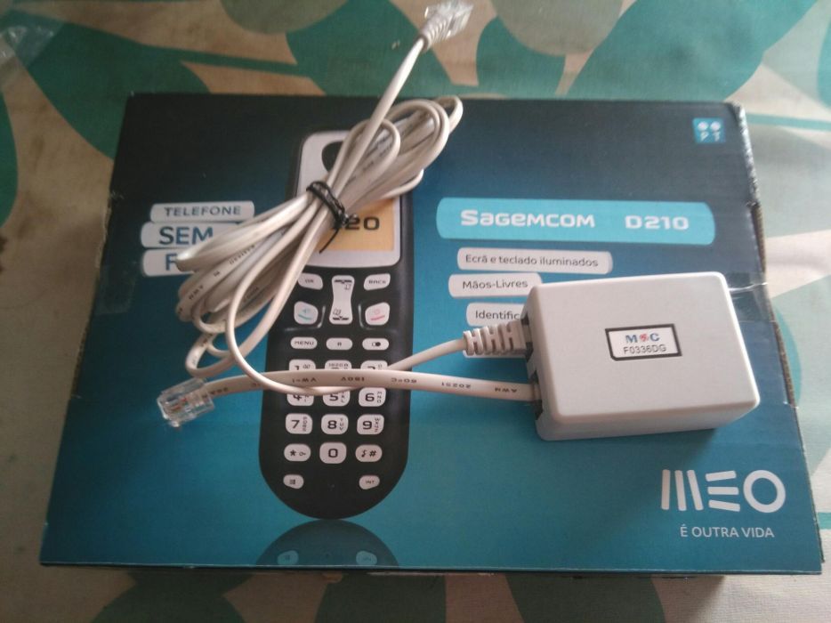 Telefone sem fios MEO novo com cabo adsl