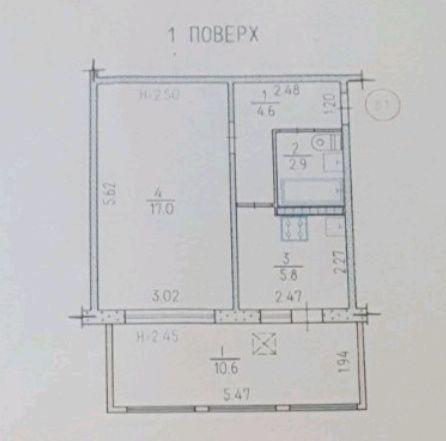 Продам квартиру 41 м2 по вул. Каденюка 24
