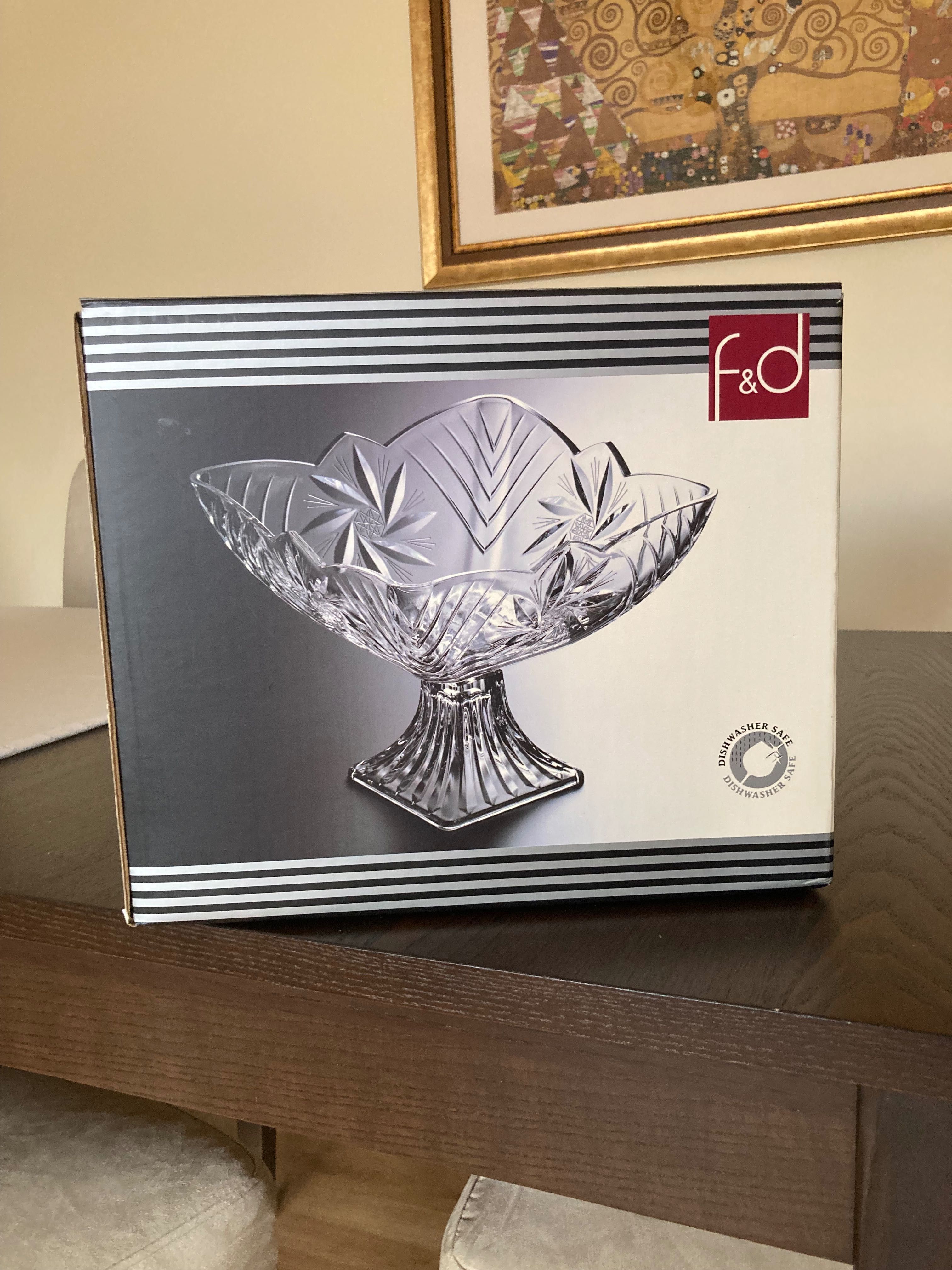 Taça de cristal com pé
