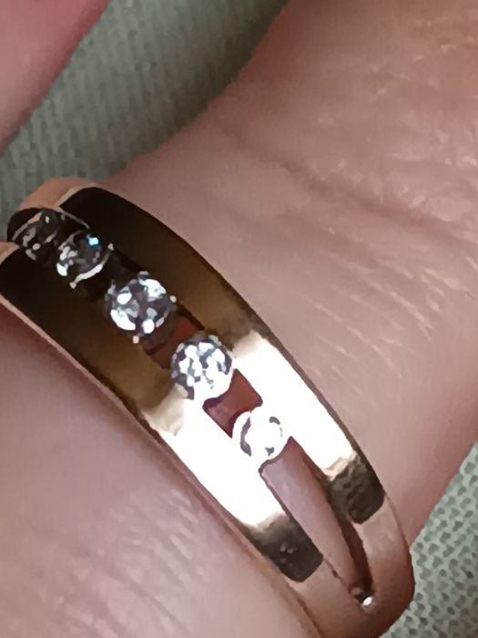 Серебряное кольцо 925 пр. с золотой пластиной 375 пр., р. 18,5, 2,48гр