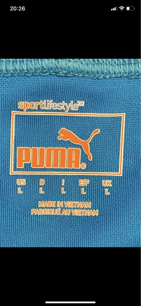 Puma 33 L niebieska męska koszulka sportowa bramkarska długi rękaw