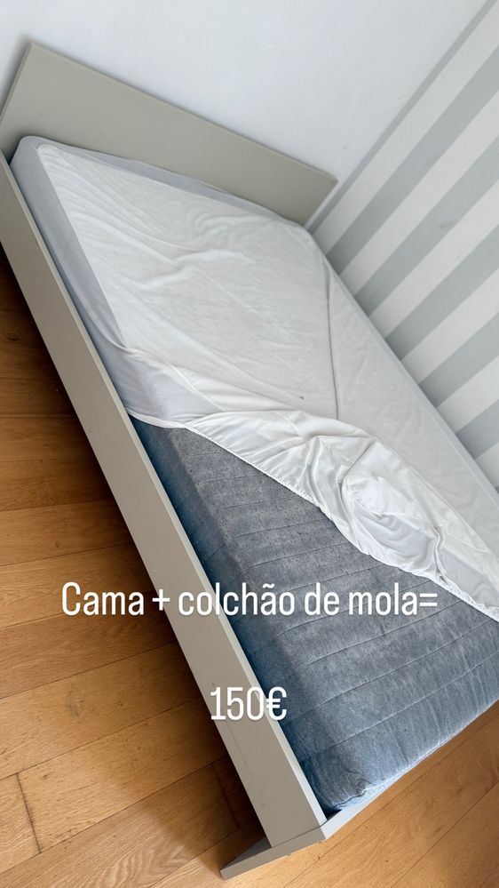 Cama + colchao mola