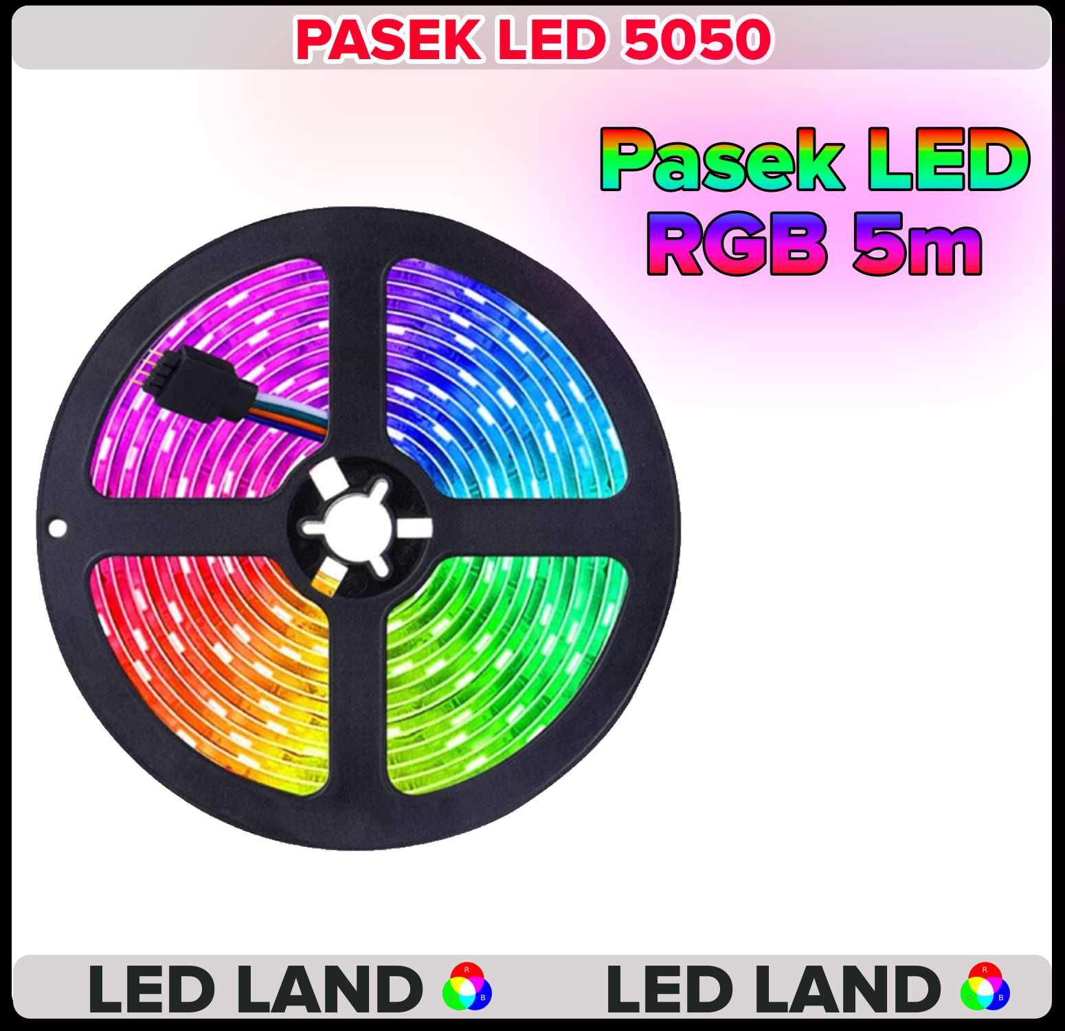Pasek LED 5m +24V RGB 5050