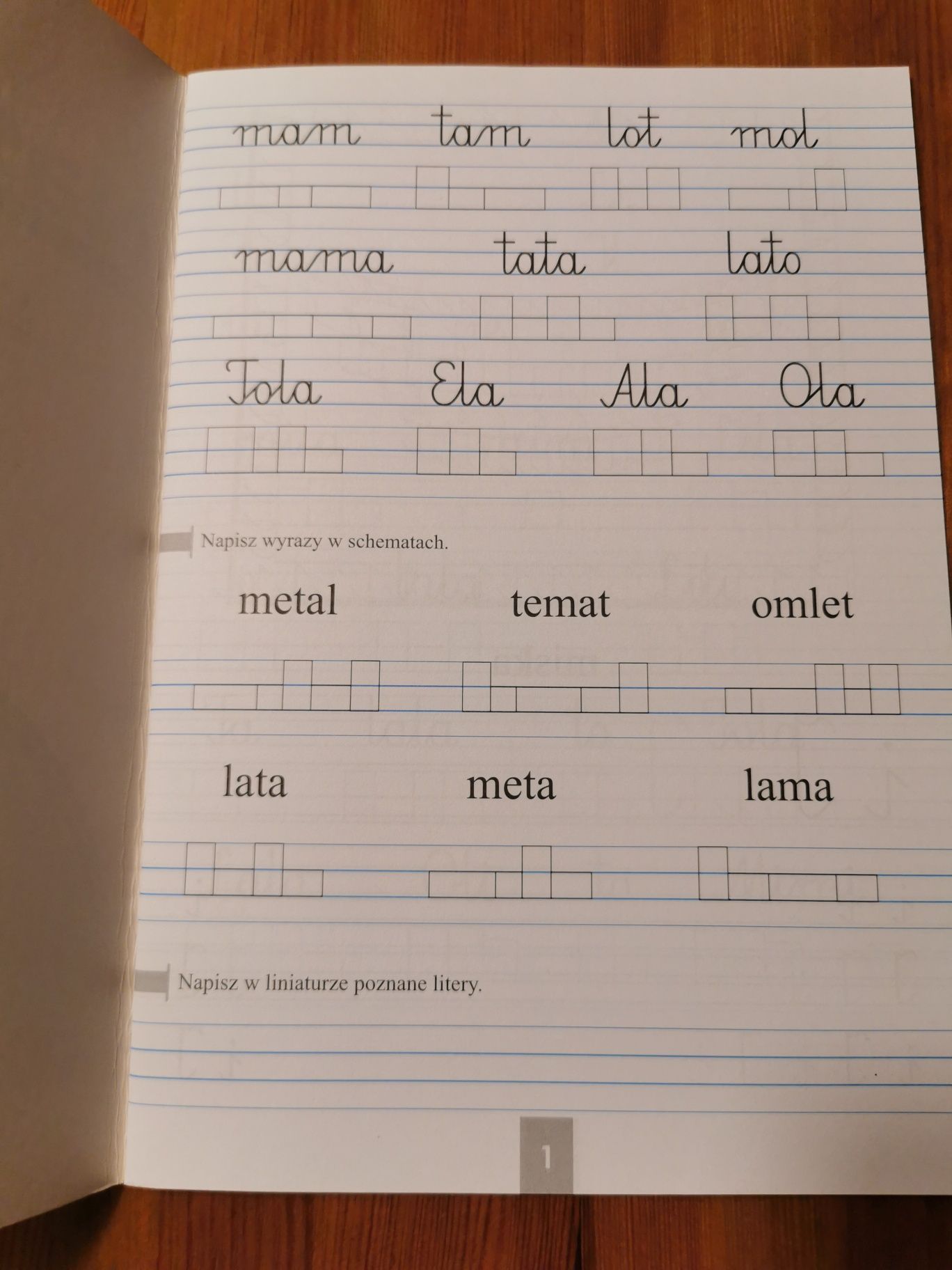 Zeszyt do kaligrafii klasa 1