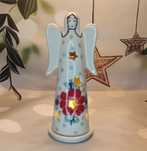 *Lampion ceramiczny anioł 20 cm Unikat Bolesławiec