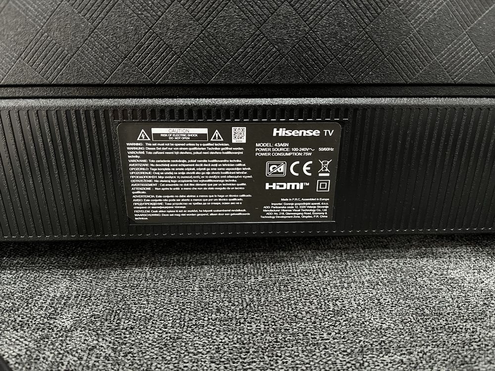 TV HISENSE 43A6N smart tv