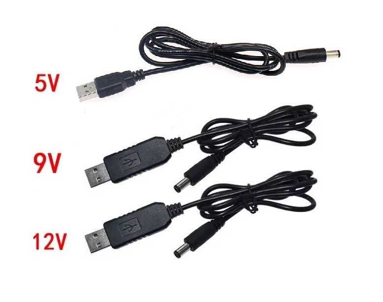 USB-кабель для роутера 12V, 9V, 5V DC від павербанку