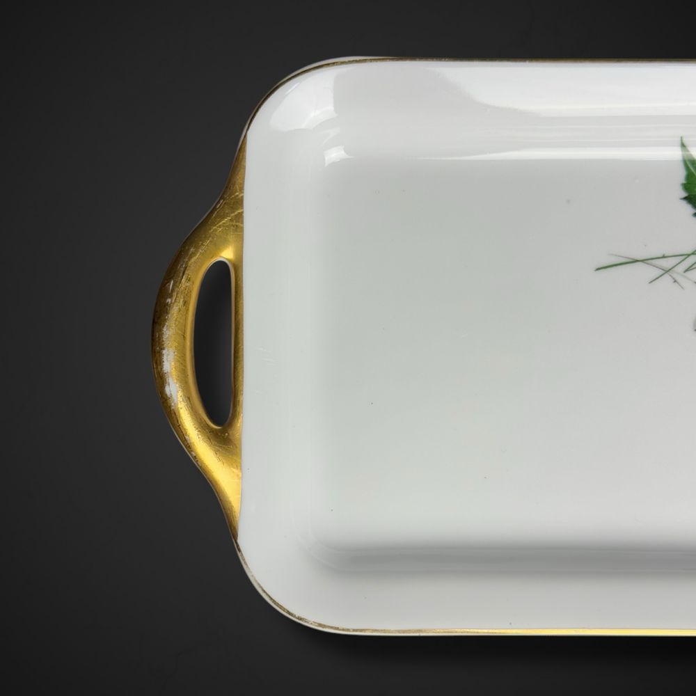 Porcelanowa taca półmisek róża baudour cerabel belgium b5/021614