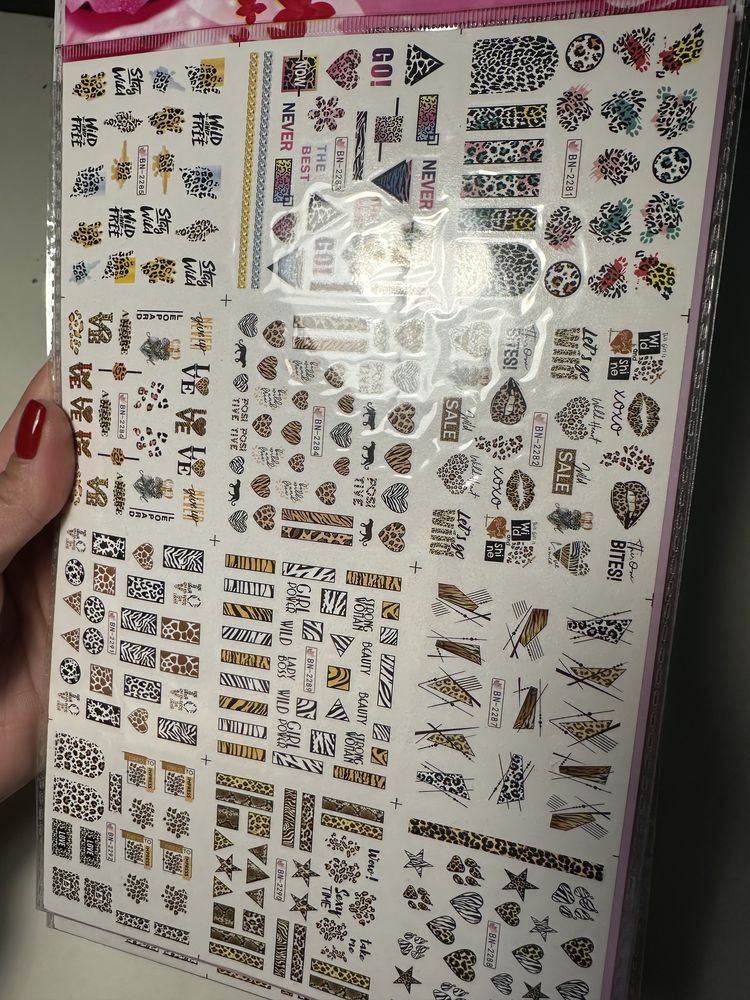Naklejki do paznokci manicure nails stickers leopard tygrys pantera