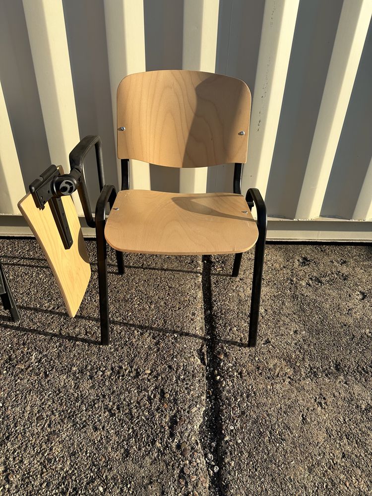 Krzesła szkolne, z blatem, krzesła na wykłady 10 szt.