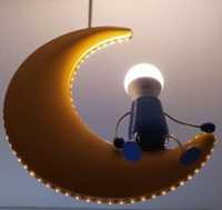 Tanio Philips Lampa wisząca-Żyrandol księżyc (żarówka+pasek ledowy)