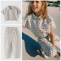 Zestaw komplet Zara 140 spodnie + bluzka