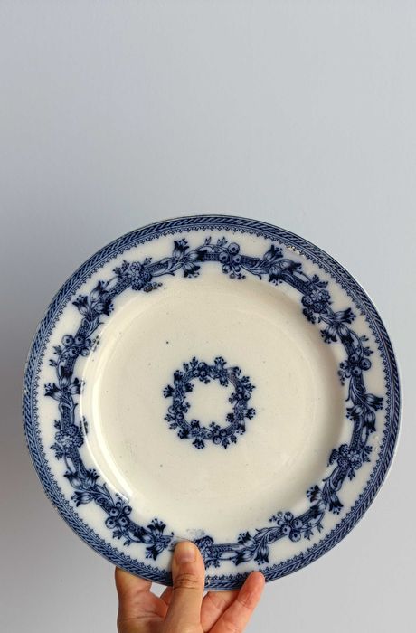 Prato Inglês Azul Borrão