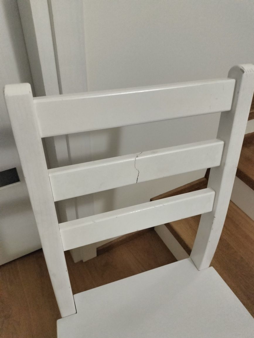 2 Krzesła drewniane IKEA białe