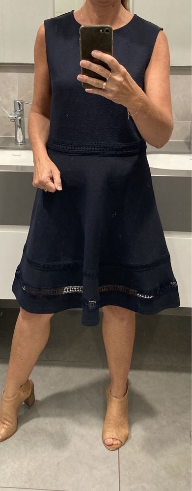 Granatowa elegancka sukienka H&M rozm. S