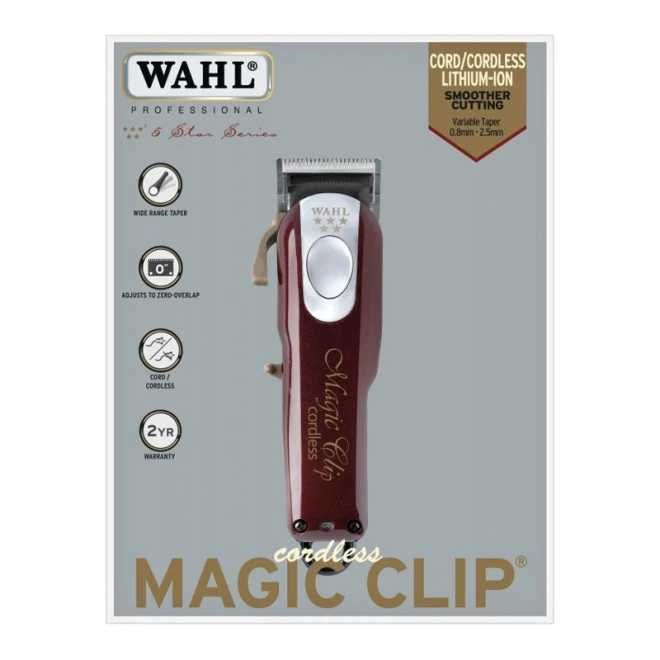 машинка для стрижки волосся Wahl Cordless Magic Clip червона