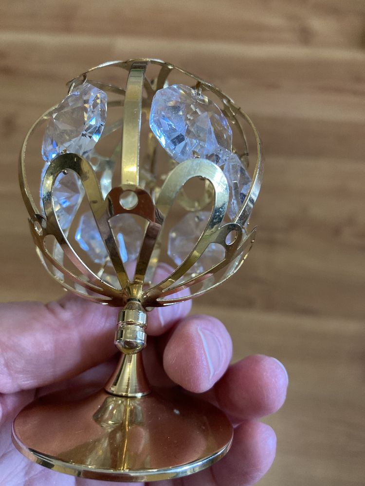 Позолоченная фигурка «Глобус»24k с кристаллами  Сваровски
