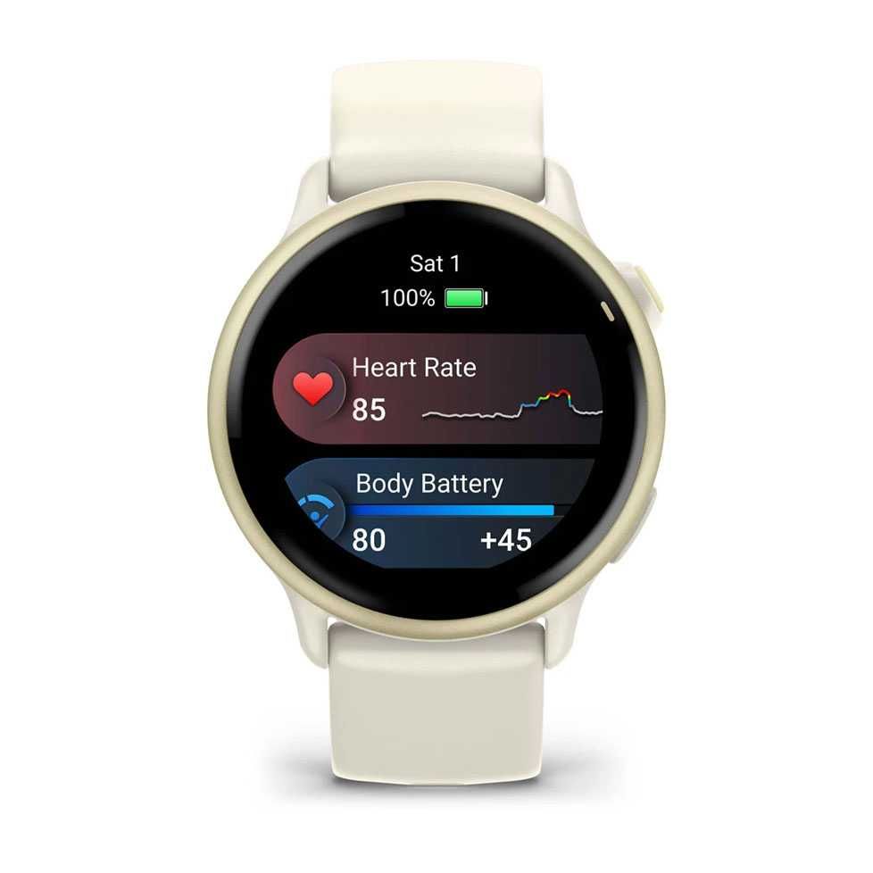 Garmin vívoactive 6 з білим силіконовим ремінцем 010-02985-01