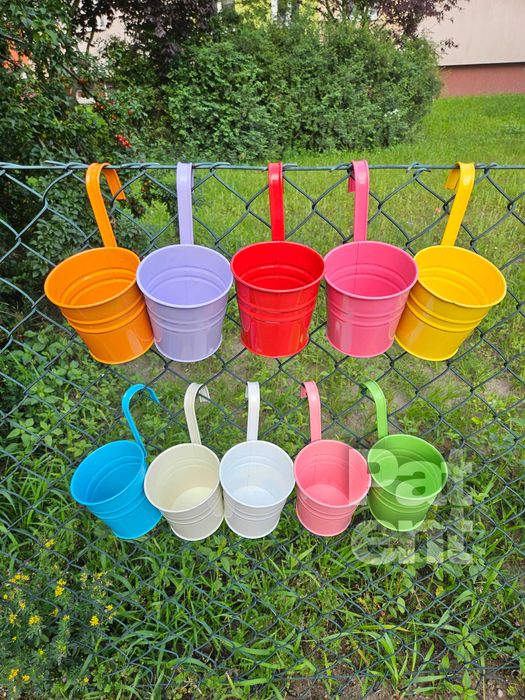 Doniczki kolorowe 10 sztuk na rośliny wiaty do ogrodu na balkon taras